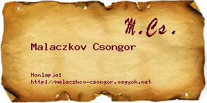 Malaczkov Csongor névjegykártya