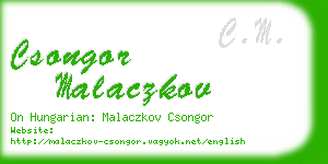csongor malaczkov business card